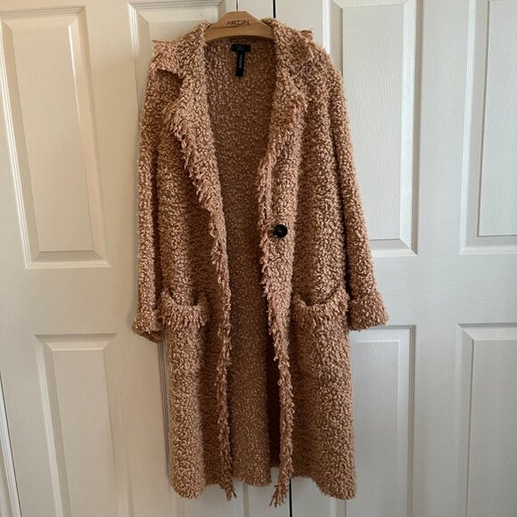 Marc Cain Teddy/Popcorn Knit Wool Sweater Coat - size N3/Medium - Picture 12 of 16
